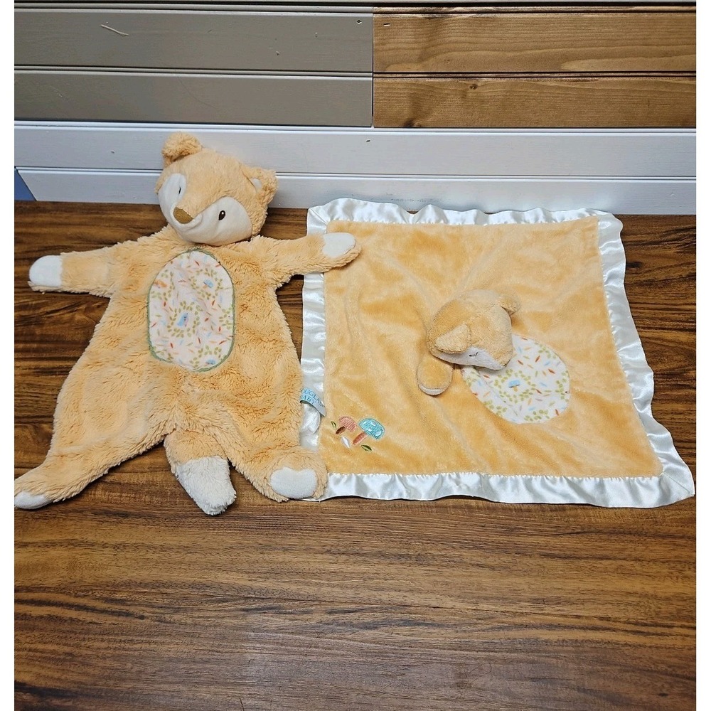 Douglas Baby FOX Lovey Security Blanket Sshlumpie Plush Cuddle Toy 14" & 16" Set